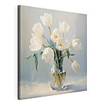 Wandbilder Vase mit weißen Blumen