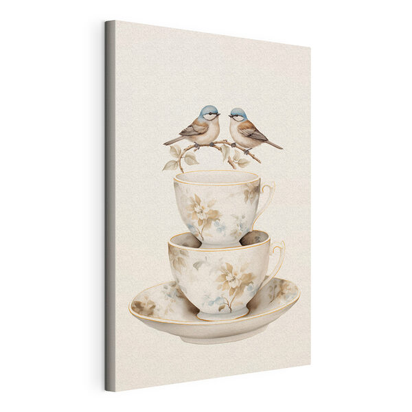 Wandbilder Zwei Vögel auf einer Teetasse (Artikelnummer: s48347) Wandbilder Wandbilder Zwei Vögel auf einer Teetasse (Artikelnummer: s48347)