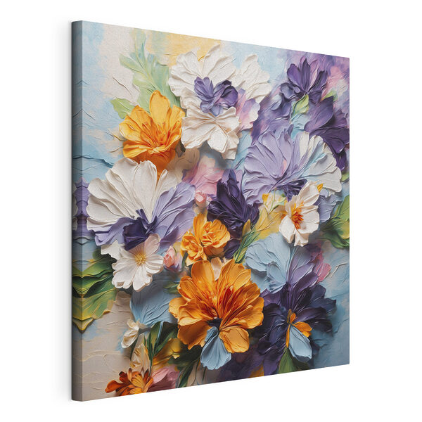 Wandbilder Gemälde mit Blumen auf blauem Hintergrund (Artikelnummer: s48363) Wandbilder Wandbilder Gemälde mit Blumen auf blauem Hintergrund (Artikelnummer: s48363)