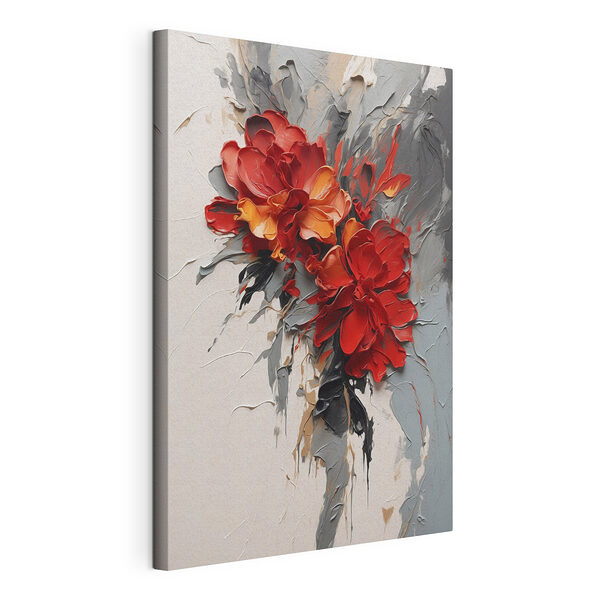 Blumenmalerei auf weißem Untergrund Wandbilder Blumenmalerei auf weißem Untergrund