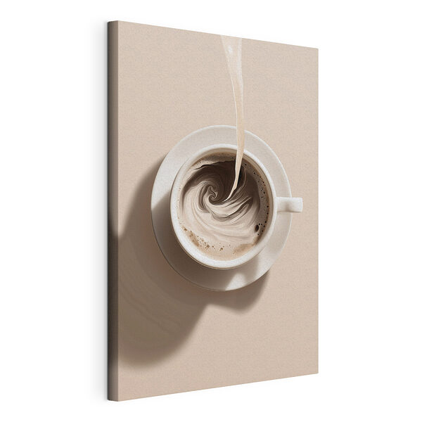 Wandbilder Eine Tasse Kaffee, in die Milch eingegossen wird (Artikelnummer: s48438) Wandbilder Wandbilder Eine Tasse Kaffee, in die Milch eingegossen wird (Artikelnummer: s48438)