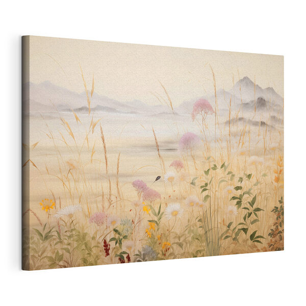 Gemälde mit Blumen und Gras Wandbilder Gemälde mit Blumen und Gras