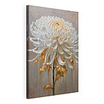 Wandbilder Elegante weiße Blume mit goldenen Akzenten