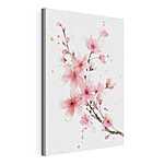 Wandbilder Aquarell mit rosa Blumen