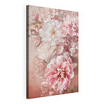 Wandbilder Gruppe aus rosa und weißen Blumen