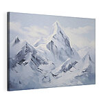 Wandbilder Schneebedeckter Berg vor blauem Himmel