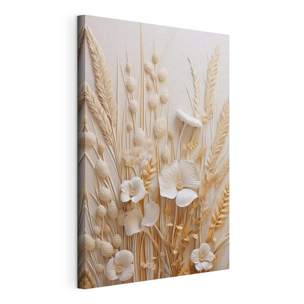 Wandbilder Gruppe aus weißen Blumen und braunem Weizen (Artikelnummer: s48748) Wandbilder Wandbilder Gruppe aus weißen Blumen und braunem Weizen (Artikelnummer: s48748)
