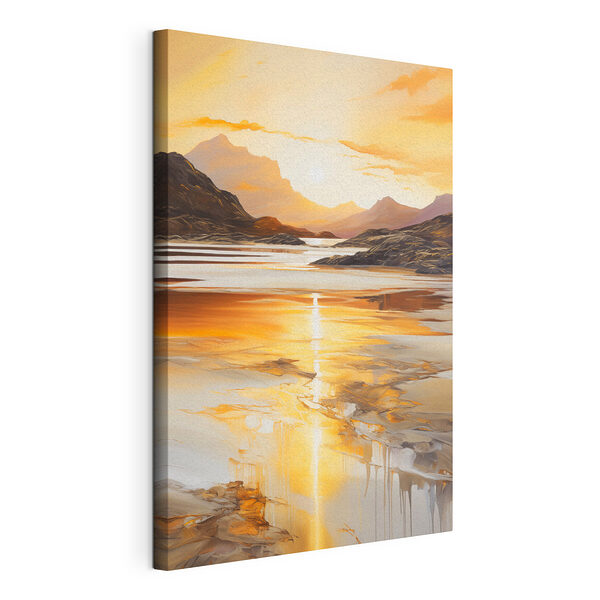 Wandbilder Sonnenuntergang über einem See