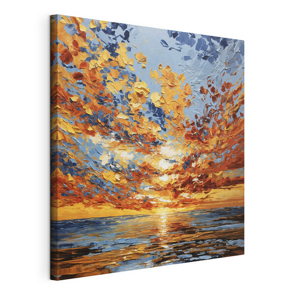 Gemälde eines Sonnenuntergangs über dem Wasser Wandbilder Gemälde eines Sonnenuntergangs über dem Wasser