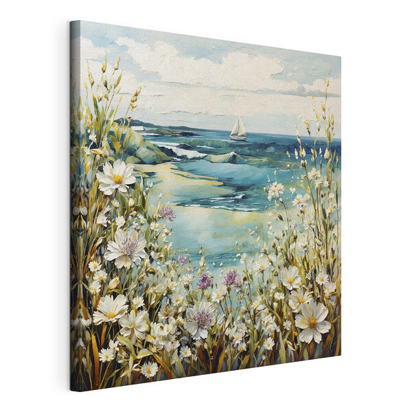 Gemälde mit Blumen und einem Gewässer Wandbilder Gemälde mit Blumen und einem Gewässer