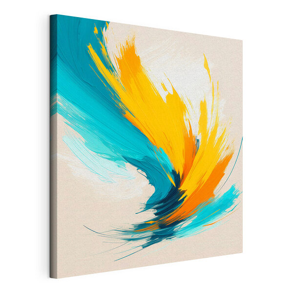 Blaue und gelbe Farbwirbel Wandbilder Blaue und gelbe Farbwirbel