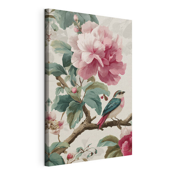 Wandbilder Vogel auf einem Ast mit Blumen (Artikelnummer: s48914) Wandbilder Wandbilder Vogel auf einem Ast mit Blumen (Artikelnummer: s48914)