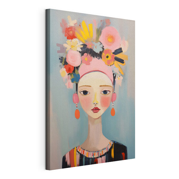 Wandbilder Wandbilder Gemälde einer Frau mit Blumen im Haar (Artikelnummer: s48936)