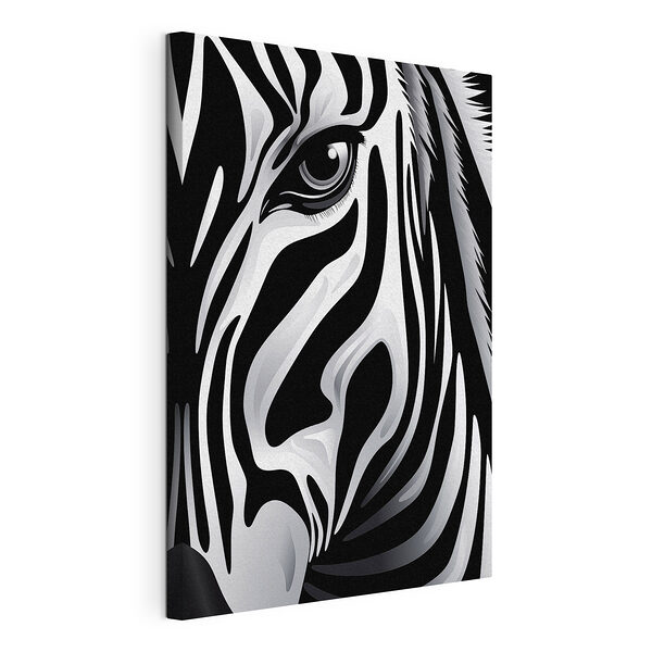 Wandbilder Wandbilder Zebra in auffälligem Schwarz-Weiß (Artikelnummer: s48957)