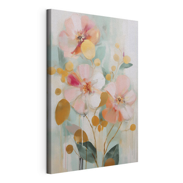 Wandbilder Gemälde mit Blumen und Blättern (Artikelnummer: s49140) Wandbilder Wandbilder Gemälde mit Blumen und Blättern (Artikelnummer: s49140)