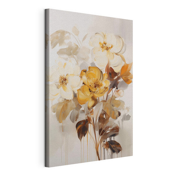 Wandbilder Wandbilder Blumenmalerei auf weißem Untergrund (Artikelnummer: s49146)