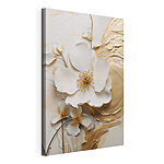 Wandbilder Atemberaubendes Reliefdesign mit Blumenmotiven