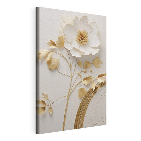 Blumenkunst mit goldenen Akzenten Wandbilder Blumenkunst mit goldenen Akzenten