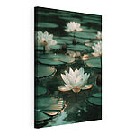 Wandbilder Weiße Blume auf dem Wasser