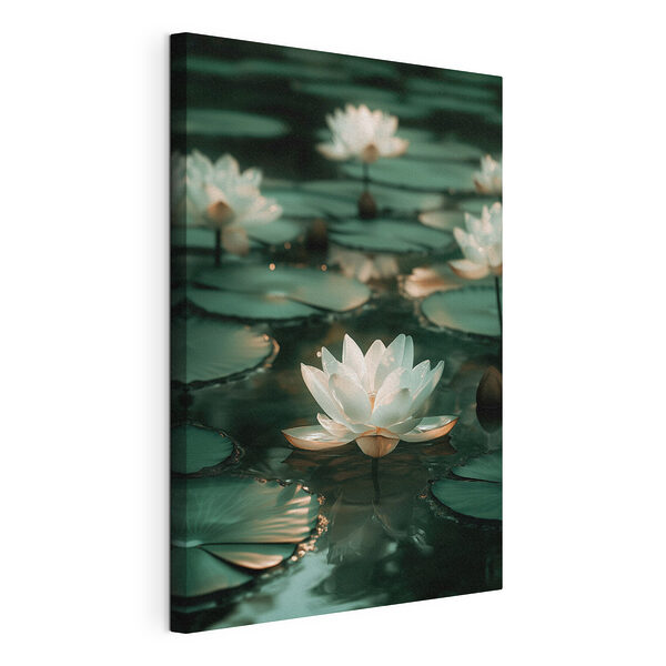 Wandbilder Wandbilder Weiße Blume auf dem Wasser (Artikelnummer: s49197)