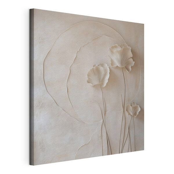 Wandbilder Weiße Blume an einer Wand