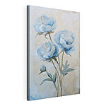 Wandbilder Gemälde mit blauen Blumen