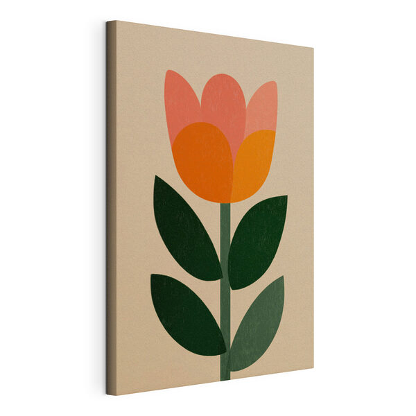 Blume mit Blättern an einem Stiel Wandbilder Blume mit Blättern an einem Stiel