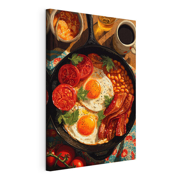 Wandbilder Pfannengericht mit Eiern, Speck, Bohnen und Tomaten (Artikelnummer: s49308) Wandbilder Wandbilder Pfannengericht mit Eiern, Speck, Bohnen und Tomaten (Artikelnummer: s49308)