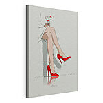 Wandbilder Die Beine einer Frau in roten High Heels
