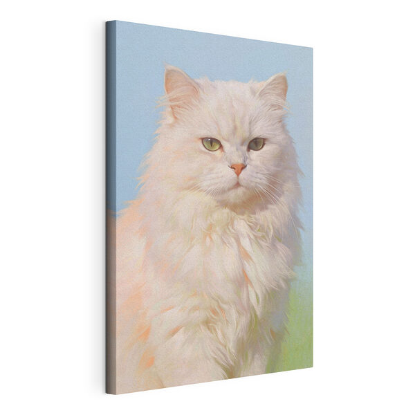 Wandbilder Wandbilder Weiße Katze mit grünen Augen (Artikelnummer: s49351)