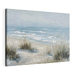 Wandbilder Strand mit Gras und Wellen