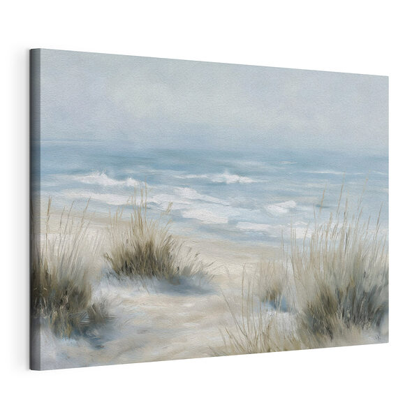 Strand mit Gras und Wellen Wandbilder Strand mit Gras und Wellen