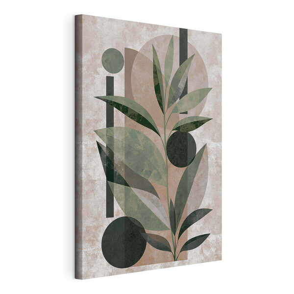 Wandbilder Gemälde einer Pflanze mit Blättern und geometrischen Formen (Artikelnummer: s49414) Wandbilder Wandbilder Gemälde einer Pflanze mit Blättern und geometrischen Formen (Artikelnummer: s49414)