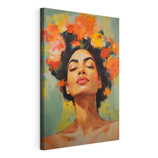 Wandbilder Gemälde einer Frau mit Blumen im Haar (Artikelnummer: s49443) Wandbilder Wandbilder Gemälde einer Frau mit Blumen im Haar (Artikelnummer: s49443)