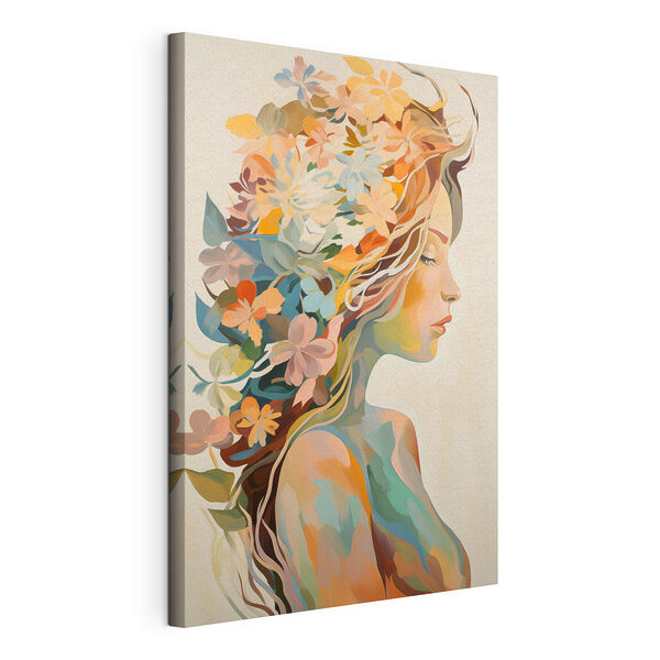 Wandbilder Gemälde einer Frau mit Blumen im Haar (Artikelnummer: s49451) Wandbilder Wandbilder Gemälde einer Frau mit Blumen im Haar (Artikelnummer: s49451)