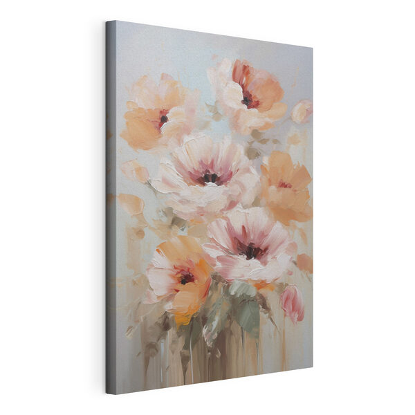 Wandbilder Wandbilder Blumenmalerei auf weißem Untergrund (Artikelnummer: s50141)