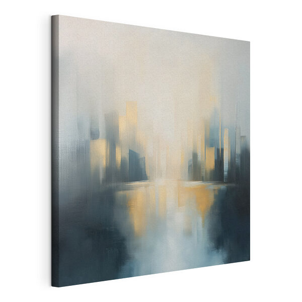 Stadtansicht mit einem Fluss im Hintergrund Wandbilder Stadtansicht mit einem Fluss im Hintergrund