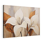 Wandbilder Gemälde mit weißen Blumen