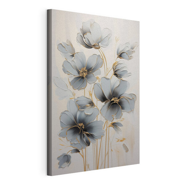 Blumenmalerei auf weißem Untergrund Wandbilder Blumenmalerei auf weißem Untergrund