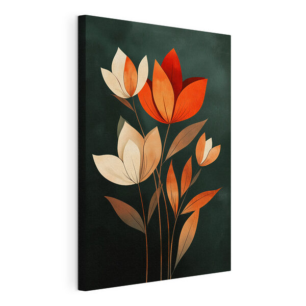 Wandbilder Gemälde von Blumen mit Blättern (Artikelnummer: s50324) Wandbilder Wandbilder Gemälde von Blumen mit Blättern (Artikelnummer: s50324)