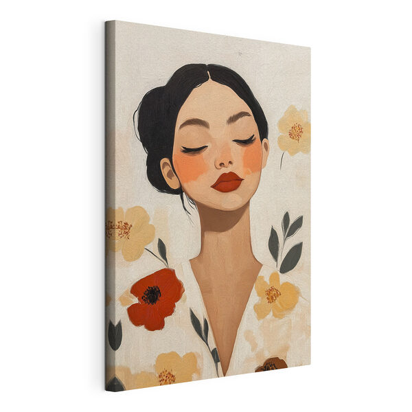 Wandbilder Frau mit roten Lippen und Blumen (Artikelnummer: s50335) Wandbilder Wandbilder Frau mit roten Lippen und Blumen (Artikelnummer: s50335)