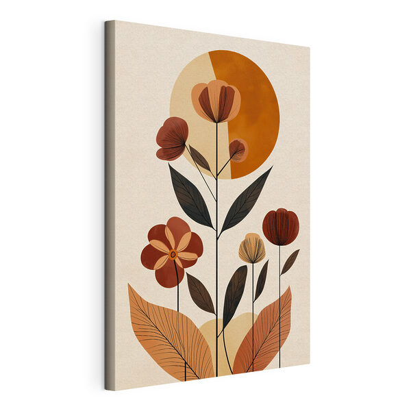 Wandbilder Blume mit Blättern und einem Kreis (Artikelnummer: s50342) Wandbilder Wandbilder Blume mit Blättern und einem Kreis (Artikelnummer: s50342)