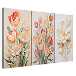Modularer Leinwanddruck Collage aus Papierblumen