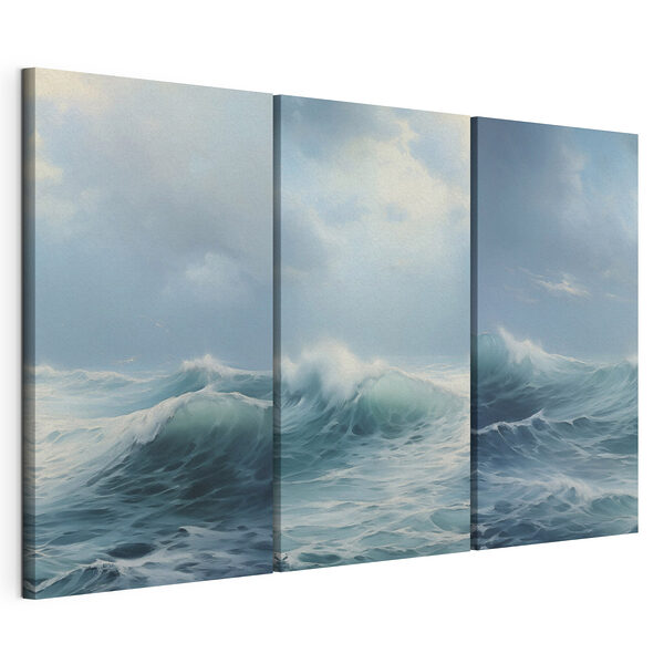 Modularer Leinwanddruck Eine Gruppe von Wellen im Meer