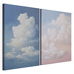 Modularer Leinwanddruck Blauer Himmel mit weißen Wolken