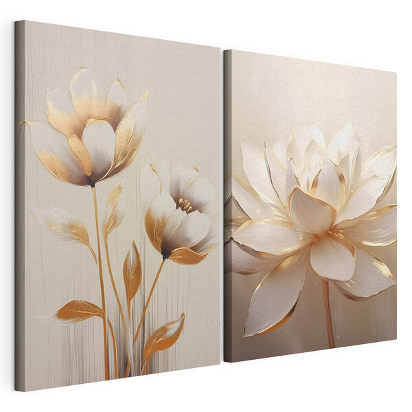 Modularer Leinwanddruck Blumen-Collage