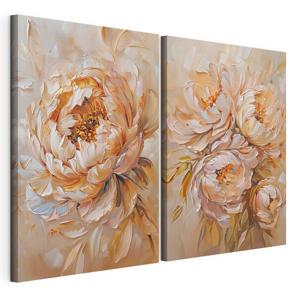 Modularer Leinwanddruck Blumenbild auf Leinwand