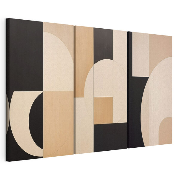 Modularer Leinwanddruck Schwarz-Weiß-Kunstwerk