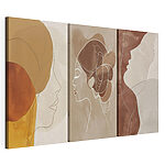 Modularer Leinwanddruck Collage des Profils einer Frau