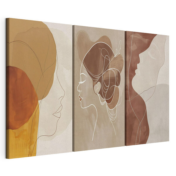 Collage des Profils einer Frau Modularer Leinwanddruck Collage des Profils einer Frau